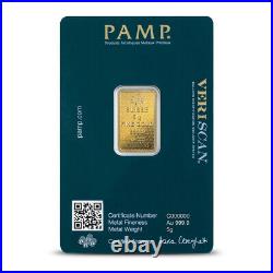 5 Gram PAMP Suisse Lady Fortuna Veriscan 45th Gold Bar (New with Assay)