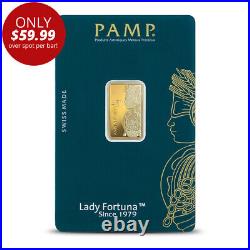 5 Gram PAMP Suisse Lady Fortuna Veriscan 45th Gold Bar (New with Assay) ON SALE