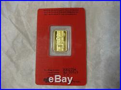 5 Gram Pamp Suisse 2013 Year of the Snake Gold Bar Sealed #B002734