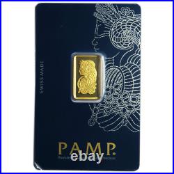 5 Gram Pamp Suisse. 9999 Fine Gold Bar Fortuna Veriscan