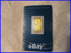 5 Gram Pamp Suisse Lady Fortuna Gold Bar Sealed in Assay #A098444