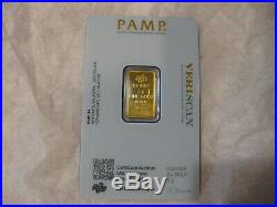 5 Gram Pamp Suisse Lady Fortuna Gold Bar Sealed in Assay #C054366
