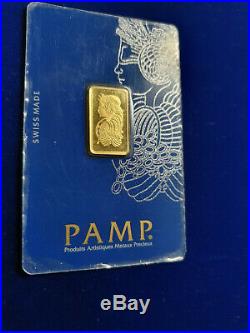 5 g gram. 9999 Gold Bar -PAMP SUISSE VERISCAN- Sealed Assay SHIPS IN 1 DAY