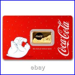 5 gram Gold Bar PAMP Coca-Cola Polar Bear