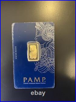 5 gram Gold Bar PAMP Suisse 999.9 Fine in Sealed Assay