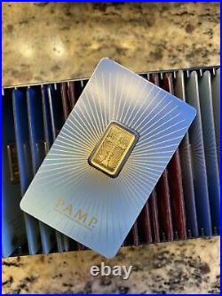 5 gram Gold Bar PAMP Suisse Faith Religious Cross Gold Sealed Assay RARE