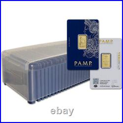 5 gram Gold Bar PAMP Suisse Fortuna 999.9 Fine Box of 25