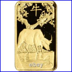 5 gram Gold Bar PAMP Suisse Lunar Year of the Ox 999.9 Fine in Assay