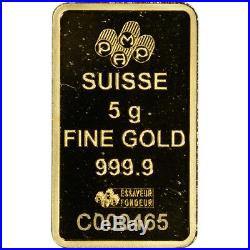 5 gram Gold Bar PAMP Suisse Mecca 999.9 Fine in Assay