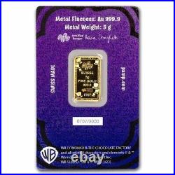 5 gram Gold Bar PAMP Suisse Willy Wonka Golden Ticket SKU#287353