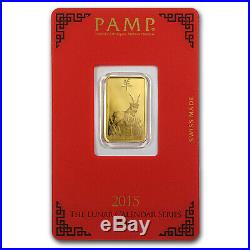 5 gram Gold Bar PAMP Suisse Year of the Goat (In Assay) SKU #86051