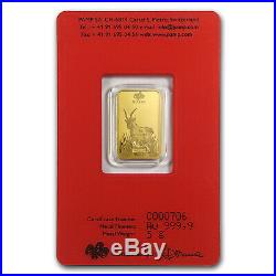5 gram Gold Bar PAMP Suisse Year of the Goat (In Assay) SKU #86051