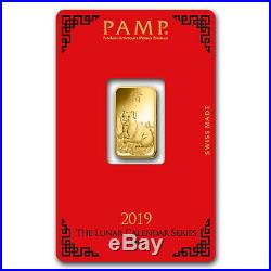 5 gram Gold Bar PAMP Suisse Year of the Pig (In Assay) SKU#173458