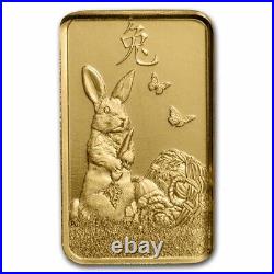 5 gram Gold Bar PAMP Suisse Year of the Rabbit (In Assay) SKU#261544