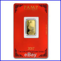 5 gram Gold Bar PAMP Suisse Year of the Rooster (In Assay) SKU #104119