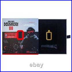 5 gram PAMP Call of Duty Modern Warfare III Gold Bar (with Frame) In Stock