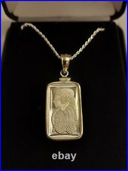 5 gram SILVER PAMP SUISSE FORTUNA NECKLACE WITH ASSAY AURISTA JEWELRY