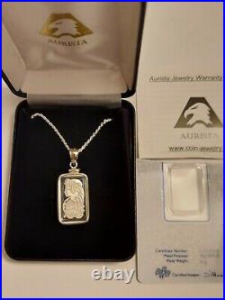 5 gram SILVER PAMP SUISSE FORTUNA NECKLACE WITH ASSAY AURISTA JEWELRY