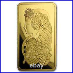 5 oz Gold Bar PAMP Suisse Lady Fortuna Veriscan (withAssay)