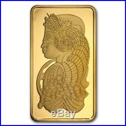 5 oz Gold Bar PAMP Suisse Lady Fortuna (withAssay) SKU #59448