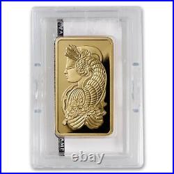 5 oz Gold PAMP Suisse Lady Fortuna Veriscan Bar with Assay