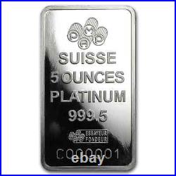 5 oz Platinum Bar PAMP Suisse (In Assay) SKU #93596