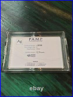 5 oz Silver Bar PAMP Suisse Fortuna In Capsule withAssay IN STOCK