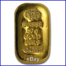 50 gram Gold Bar PAMP Suisse (Cast, withAssay) SKU #75518