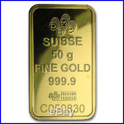 50 gram Gold Bar PAMP Suisse Fortuna Veriscan (In Assay) SKU#98930