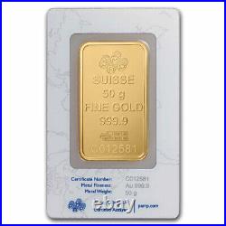 50 gram Gold Bar PAMP Suisse (Rosa) SKU#279009