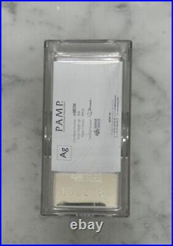 500 Gram (g) Pamp Suisse Silver Bar Hard Case & COA. STUNNING. Low b Serial #