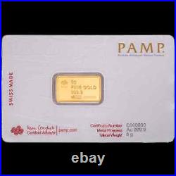 5g America the Free Statue of Liberty. 9999 Fine Gold Minted Bar PAMP Suisse