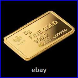 5g America the Free Statue of Liberty. 9999 Fine Gold Minted Bar PAMP Suisse