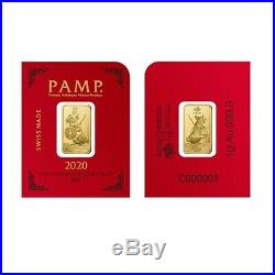 8x1 gram Gold Bar PAMP Suisse Lunar Mouse / Rat Multigram+8 (In Assay)