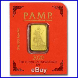 8x1 gram Gold Bar PAMP Suisse Lunar Rat Multigram+8 (In Assay) SKU#198743