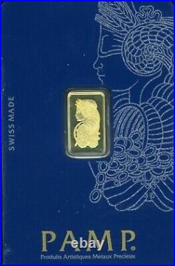 Beautiful Pamp Suisse Fortuna 2.5 gram Gold Bar Sealed 999.9 Fineness