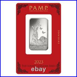 Box of 25 1 oz PAMP Suisse Year of the Rabbit Platinum Bar (In Assay)