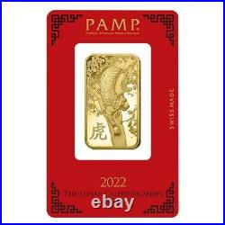 Box of 25 1 oz PAMP Suisse Year of the Tiger Gold Bar (In Assay)