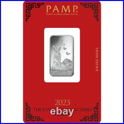 Box of 25 10 gram PAMP Suisse Year of the Rabbit Silver Bar (In Assay)