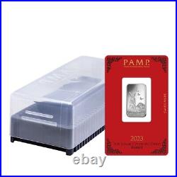 Box of 25 10 gram PAMP Suisse Year of the Rabbit Silver Bar (In Assay)