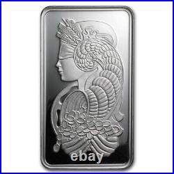 (Box of 25) 100 Gram Pamp Suisse Lady Fortuna Silver Bar In Assay