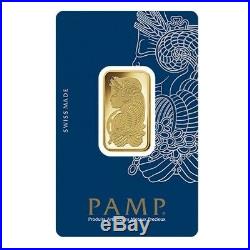 Box of 25 20 gram Gold Bar PAMP Suisse Lady Fortuna Veriscan. 9999 Fine In