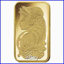 Box of 25 50 gram Gold Bar PAMP Suisse Lady Fortuna Veriscan. 9999 Fine In