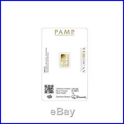 Box of 25 Gold 1 Gram PAMP Lady Fortuna. 9999 Fine Sealed Bars with Veriscan
