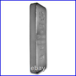 Box of 5 100 oz PAMP Suisse Silver Cast Bar. 999 Fine Silver -Assay Card