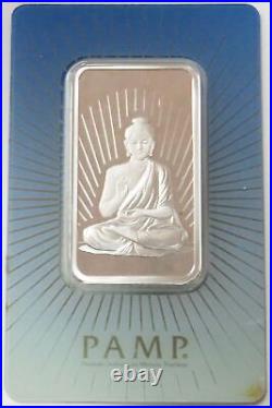 Buddha Pamp Suisse 1 Oz 999 Fine Silver Bar Spiritual Series