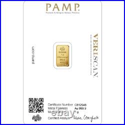 Certified PAMP Suisse 1 Gram Gold Bar Fortuna Sealed in Assay Card