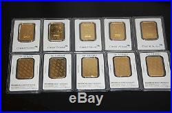 Credit Or Pamp Suisse 1 Oz. Fine. 999 Gold Bars In Assay Certificate! Beautiful