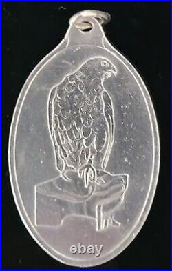 Extremely Rare Pamp Suisse Eagle Falcon 10g 999 Fine Silver Oval Pendant