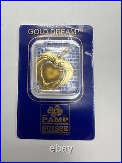 Extremely Rare Sealed Pamp Suisse Hologram Gold Dream Heart 14ct 2.7g